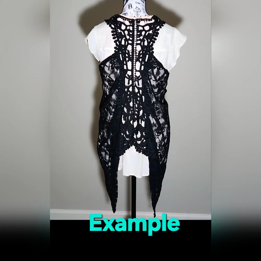 Daytrip Black High Low Lightweight Vest Women's Large - Picture 16 of 16